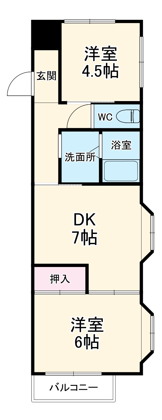 サンリッチ別名の間取り