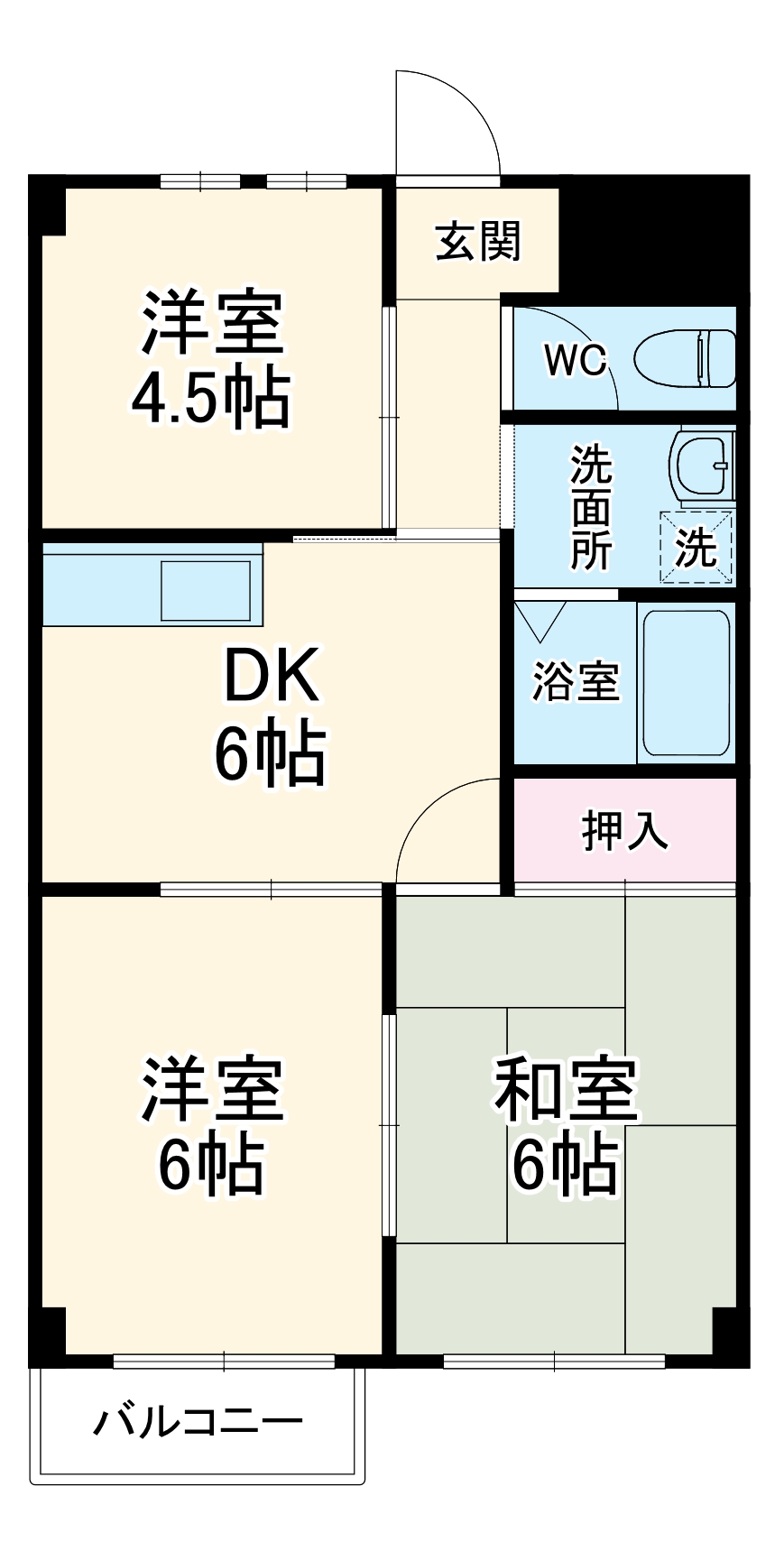 サンリッチ別名の間取り