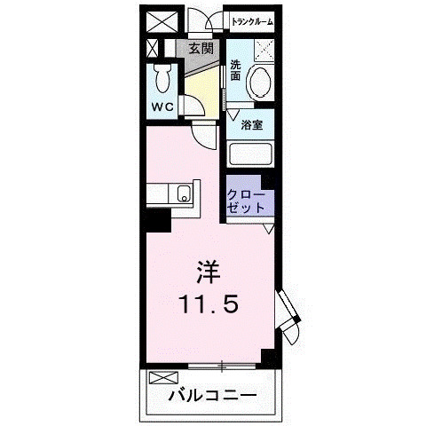 グリーンヒルズ大澤Bの間取り