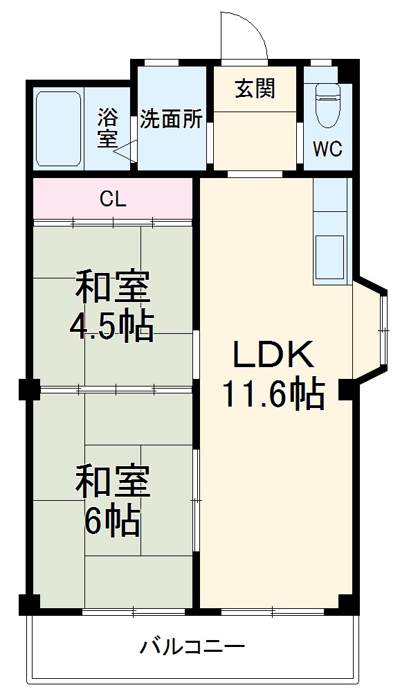 エクシードAの間取り