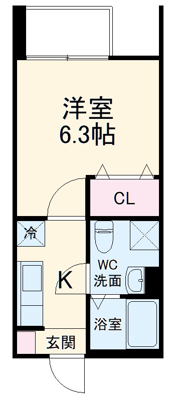 アズベル外新町の間取り