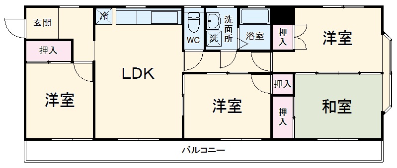 メゾンアイサン助信の間取り