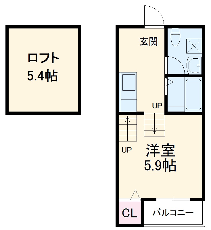 101号室の間取り