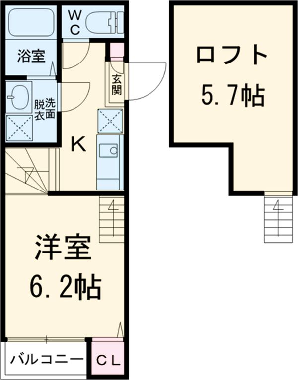 ハーモニーテラス愛知町の間取り