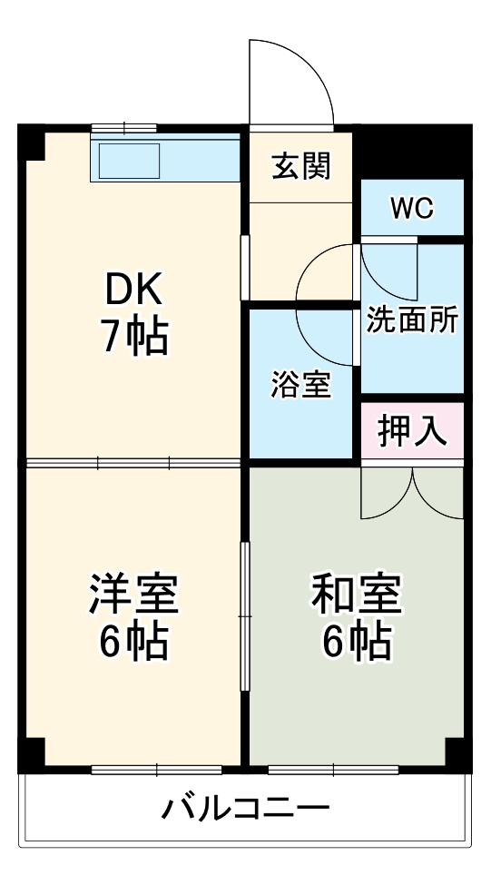 コーポワシノⅠの間取り
