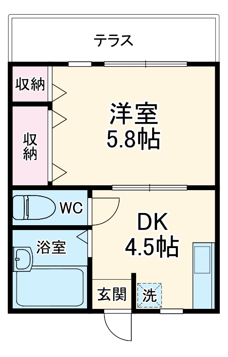 第二植原ハイツの間取り