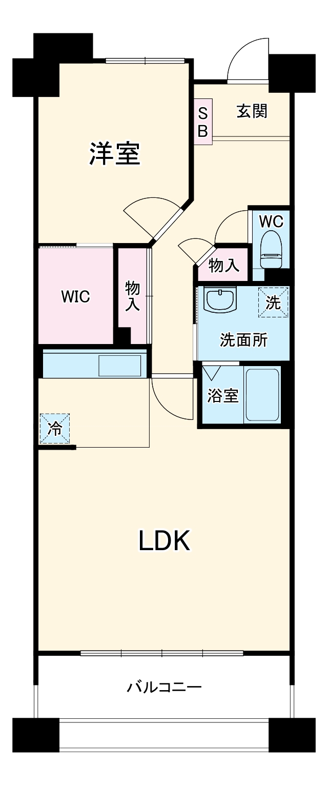 ソーラスフロント富船の間取り