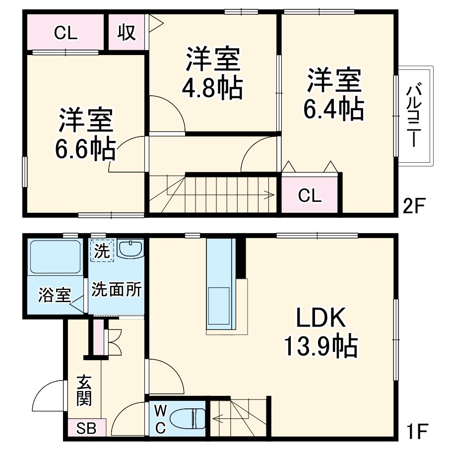 炭家 長良町1丁目の間取り