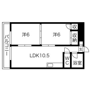 シャトー松葉の間取り