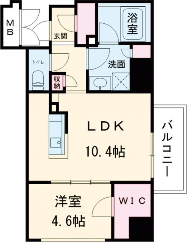 グロリアス西荻窪・605号室の間取り