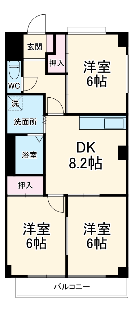 リヒテン山崎の間取り