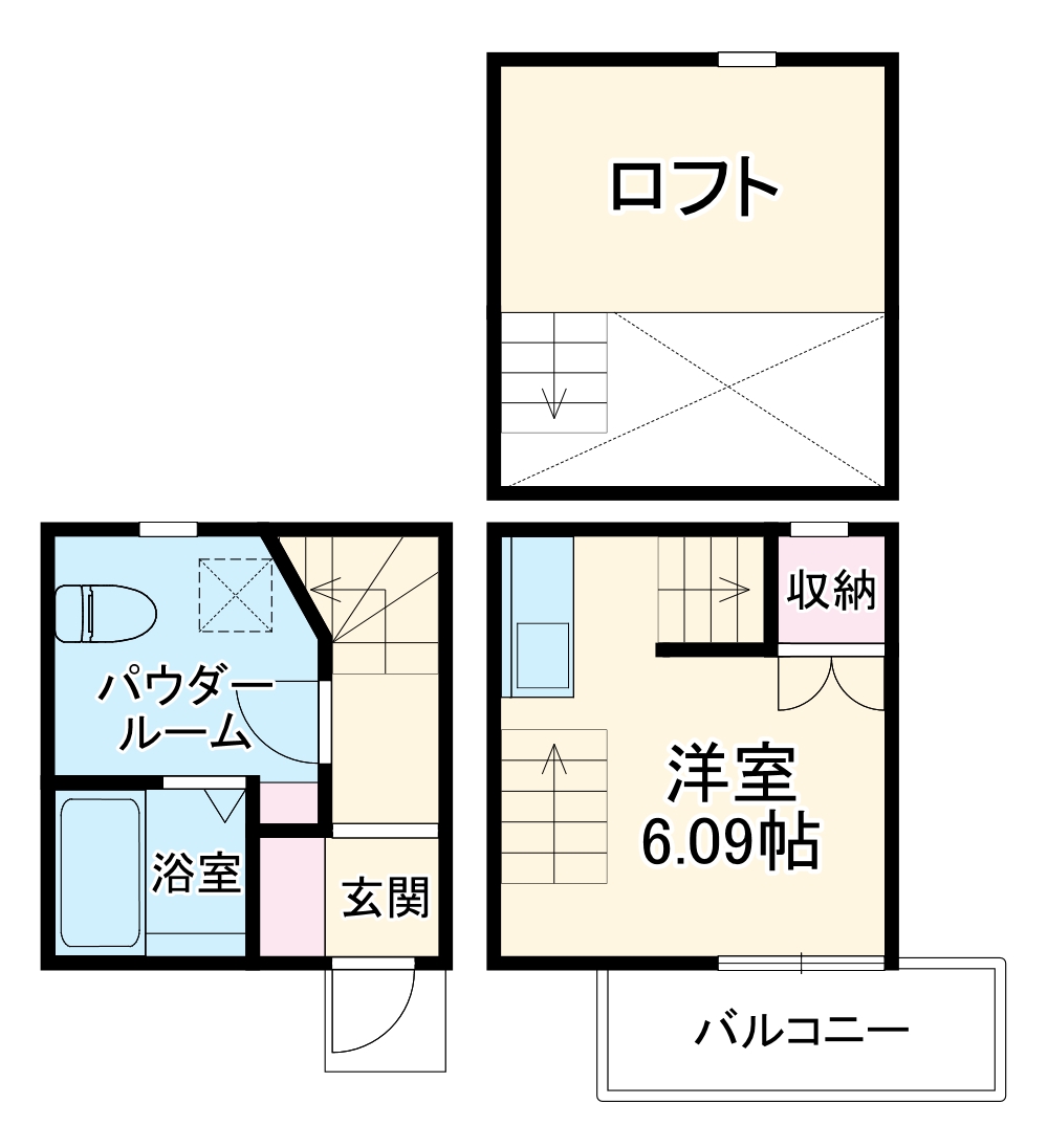 アースクエイク花塚の間取り