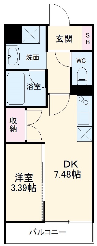 AXIA八熊の間取り