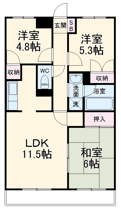 マイメゾン湘南二番館の間取り