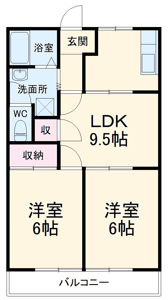 バームハイツの間取り