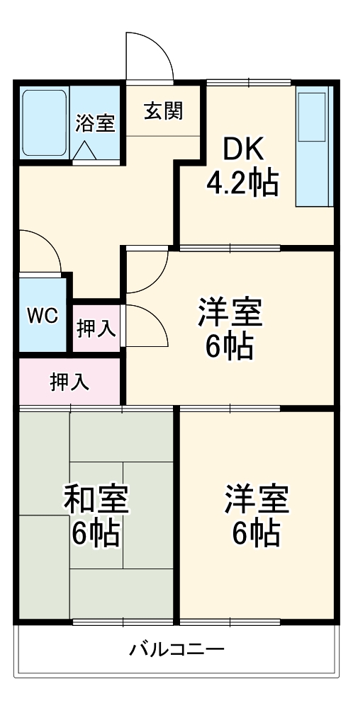 バームハイツの間取り