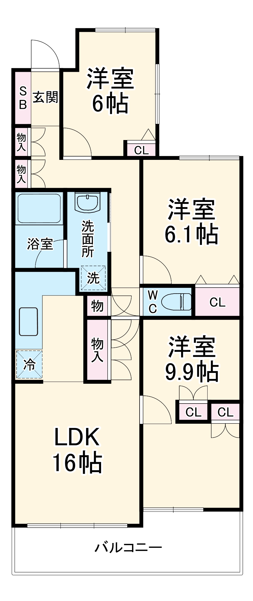 高蔵寺ガーデンスクエアの間取り