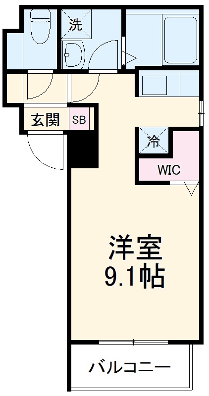 Cherim高畑 Southの間取り