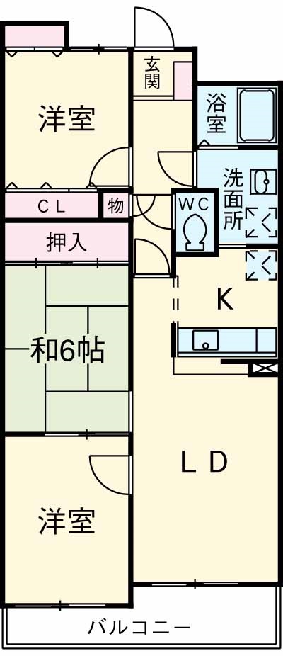 丸美ロイヤル常磐の間取り