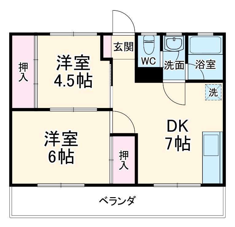 長良コーポの間取り