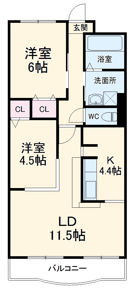 伊藤ハイツの間取り
