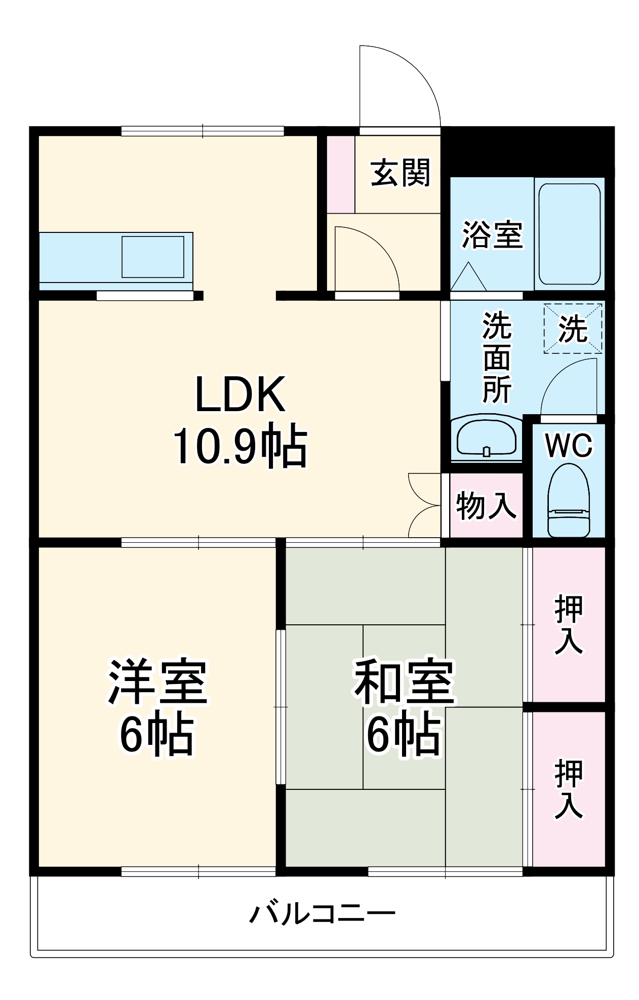 ネオキャッスルAの間取り
