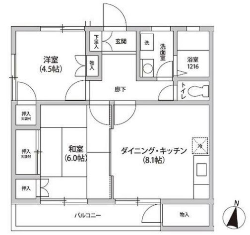 エクセルタナカの間取り