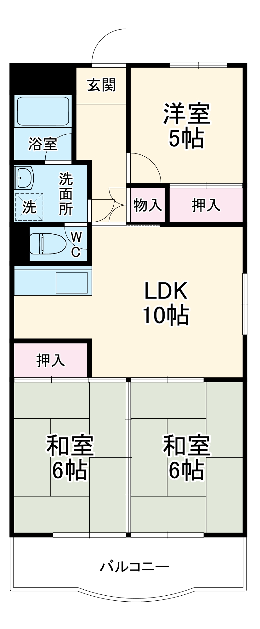 油屋ハイツ中野の間取り