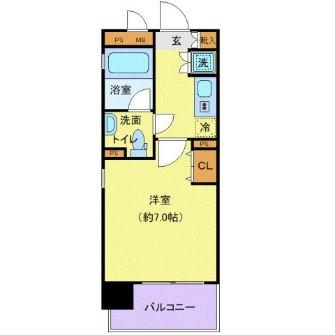 下目黒の完工年月(2003年5月)築の賃貸マンションの間取り