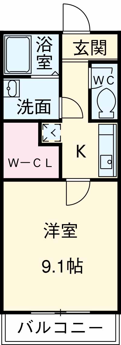 Hills K(ヒルズケイ)の間取り