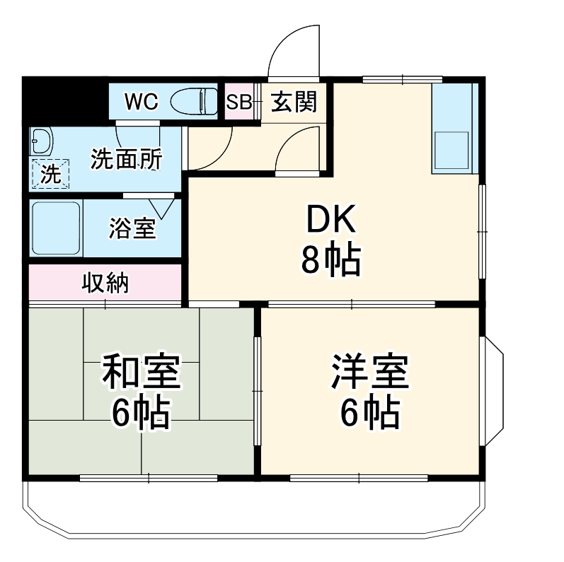 ロマリンダローズⅡの間取り