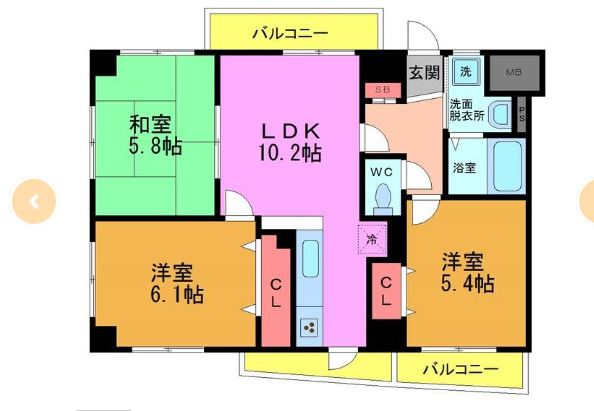南行徳ツィンパークスの間取り