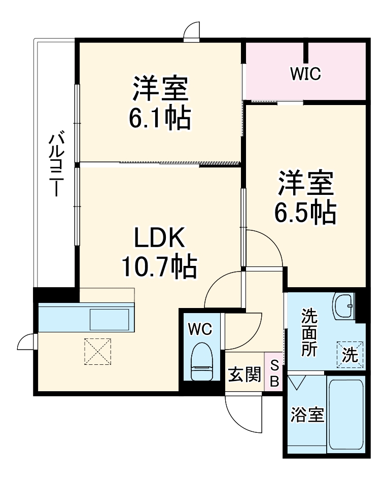 プルミエール大宮七里 Aの間取り