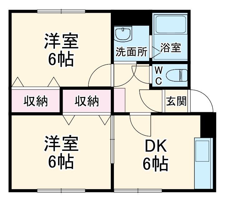 コンフォート大宮Bの間取り