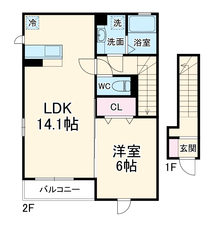 アレーズKの間取り