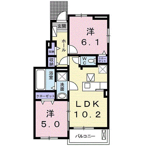 サンセリテ Aの間取り