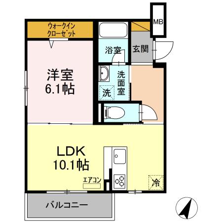 Blanc Neige Nishichibaの間取り