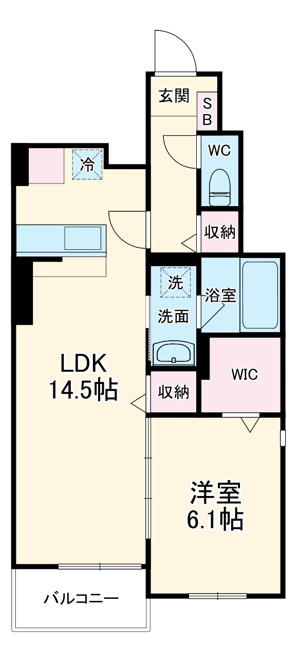 エスポワール八剣B棟の間取り