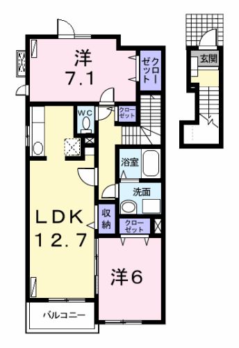 ガーデン・シュティル Bの間取り