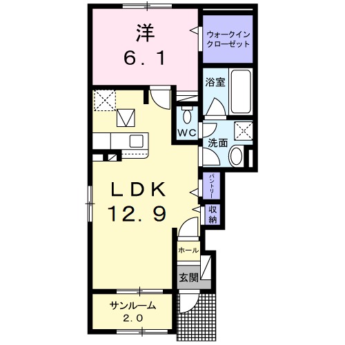 スマイルパティオBの間取り