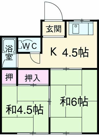 コーポフジの間取り