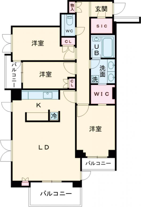 レジディア御殿山の間取り
