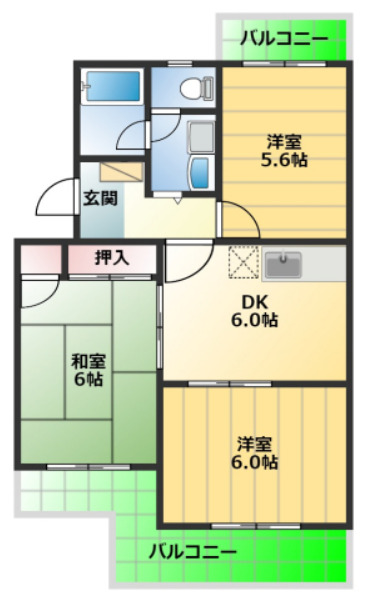 シオン竜南Ⅰの間取り