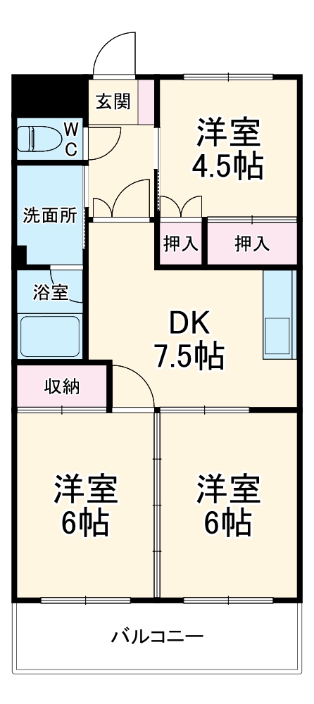 細田マンションの間取り