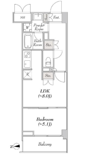 ミリアレジデンス大岡山の間取り