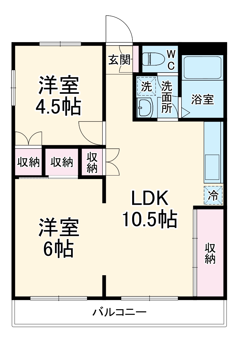 渋谷コート２号館・202号室の間取り