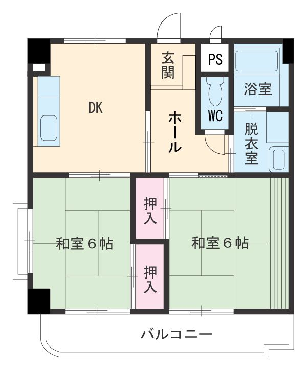 第2サンハイツ川原の間取り
