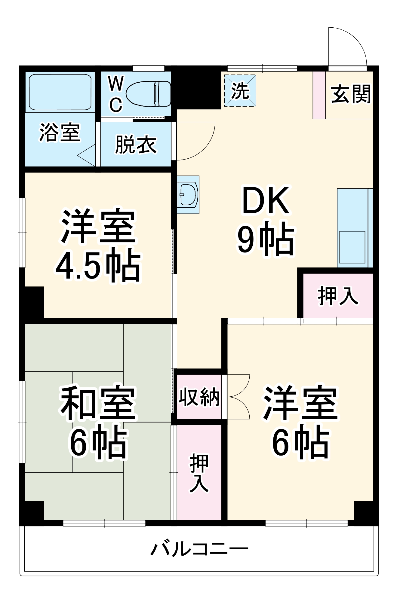 メゾンホソダAの間取り