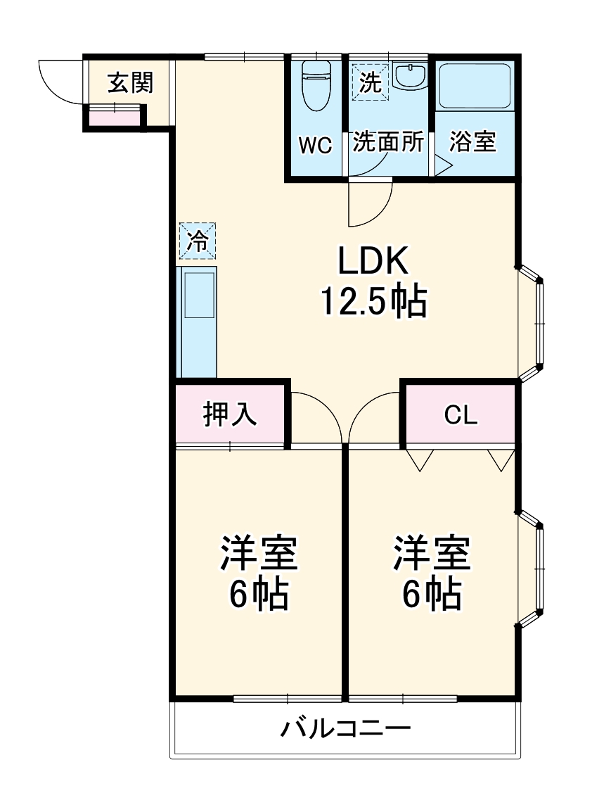メゾンホソダBの間取り