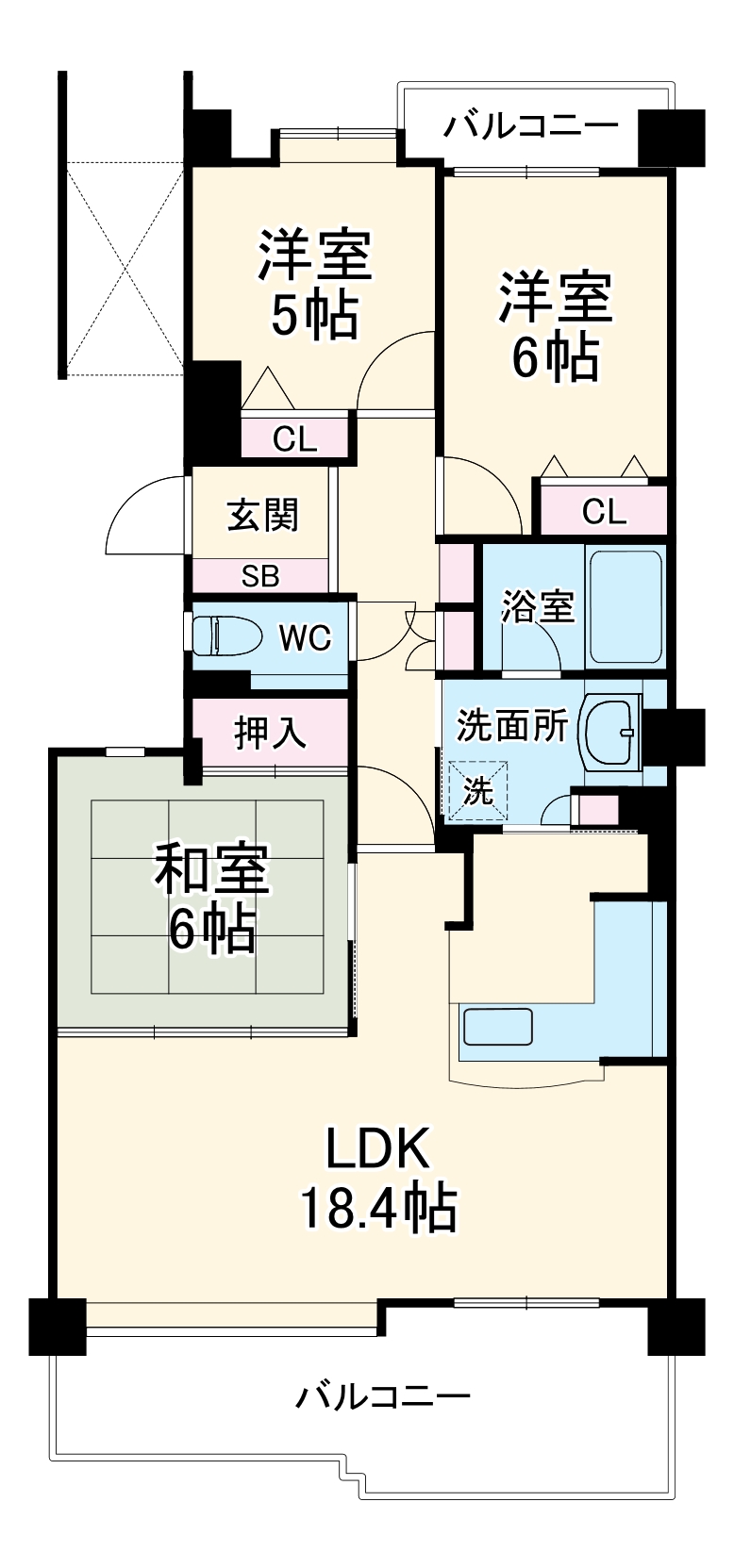ライオンズガーデンヒルズ富士見台壱番館の間取り